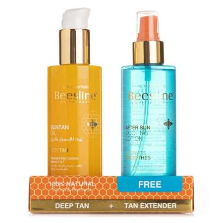 عرض زيت بيزلين للتسمير + لوشن تبريد بعد التعرض للشمس