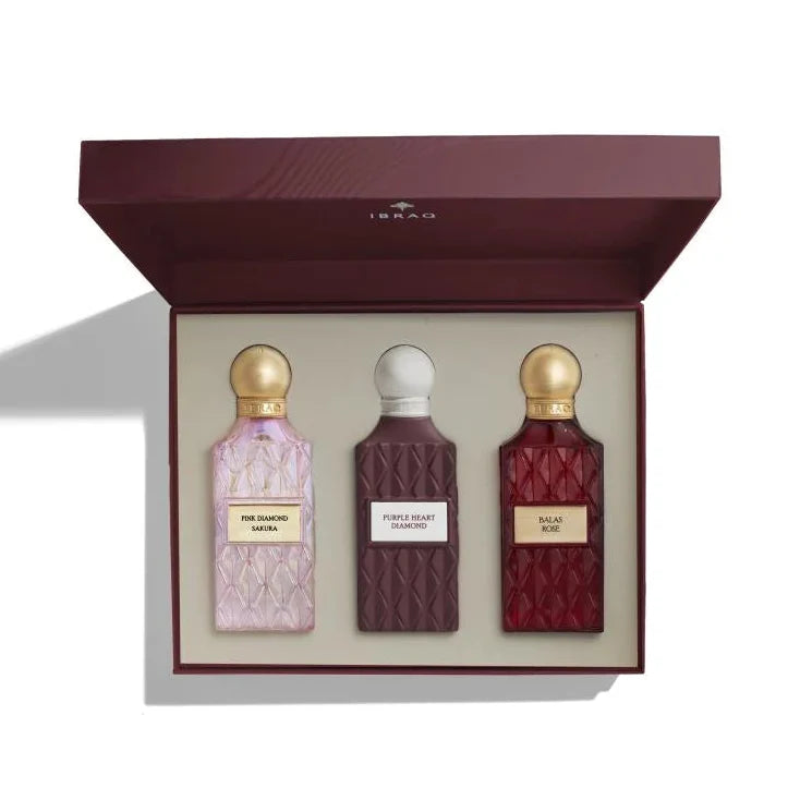 IBRAQ Diamond Collection Maroon 75ml*3
