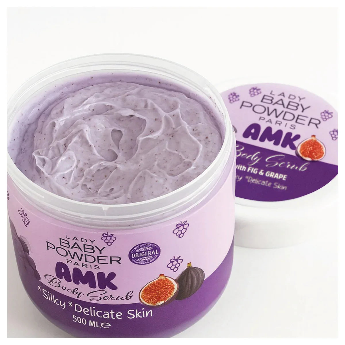 Lady Baby Powder AMK Body Scrub Fig & Grape 500ml