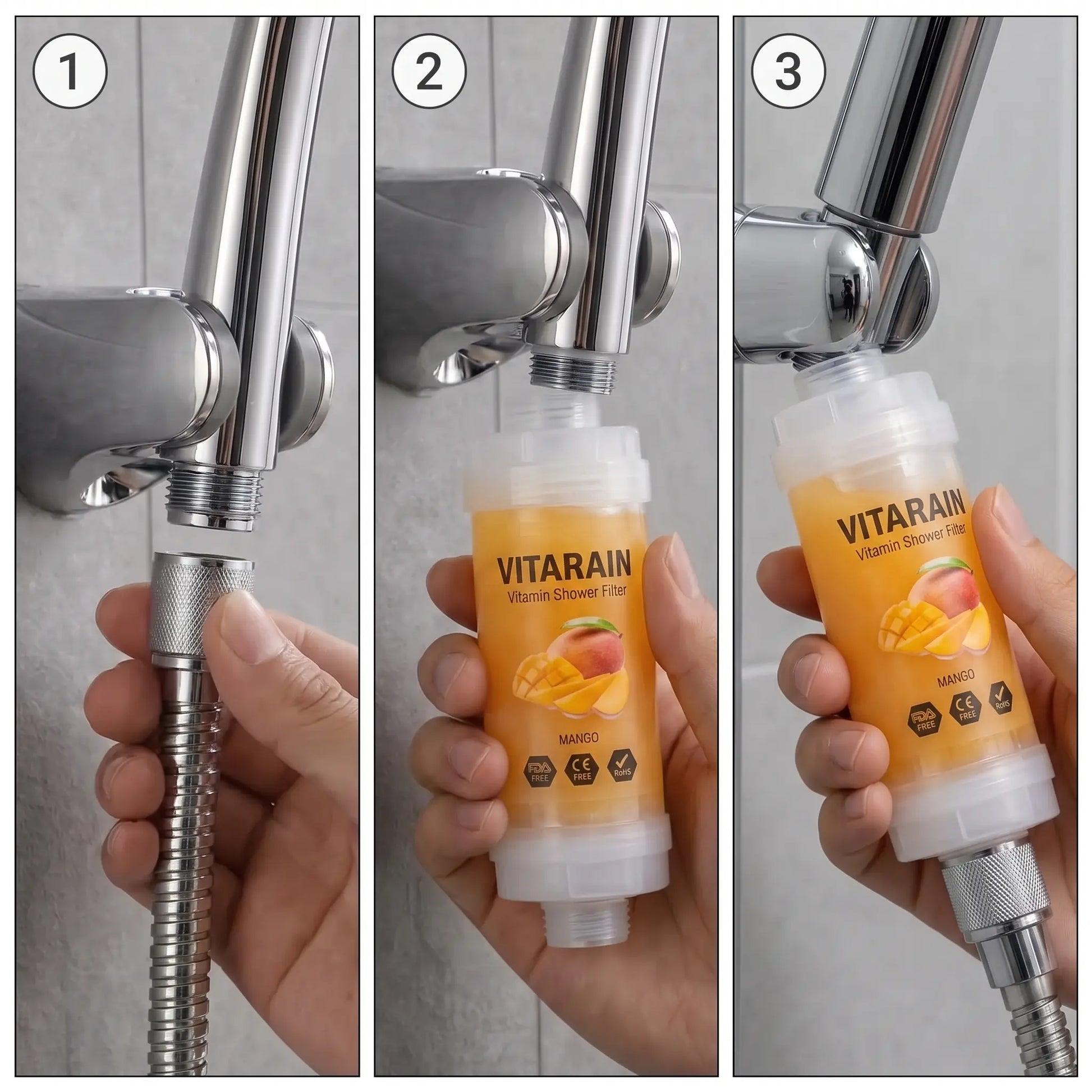 Mango Scent | VITARAIN Korean Vitamin Shower Filter | Mango Scent Mango Scent | VITARAIN Korean Vitamin Shower Filter | Mango Scent