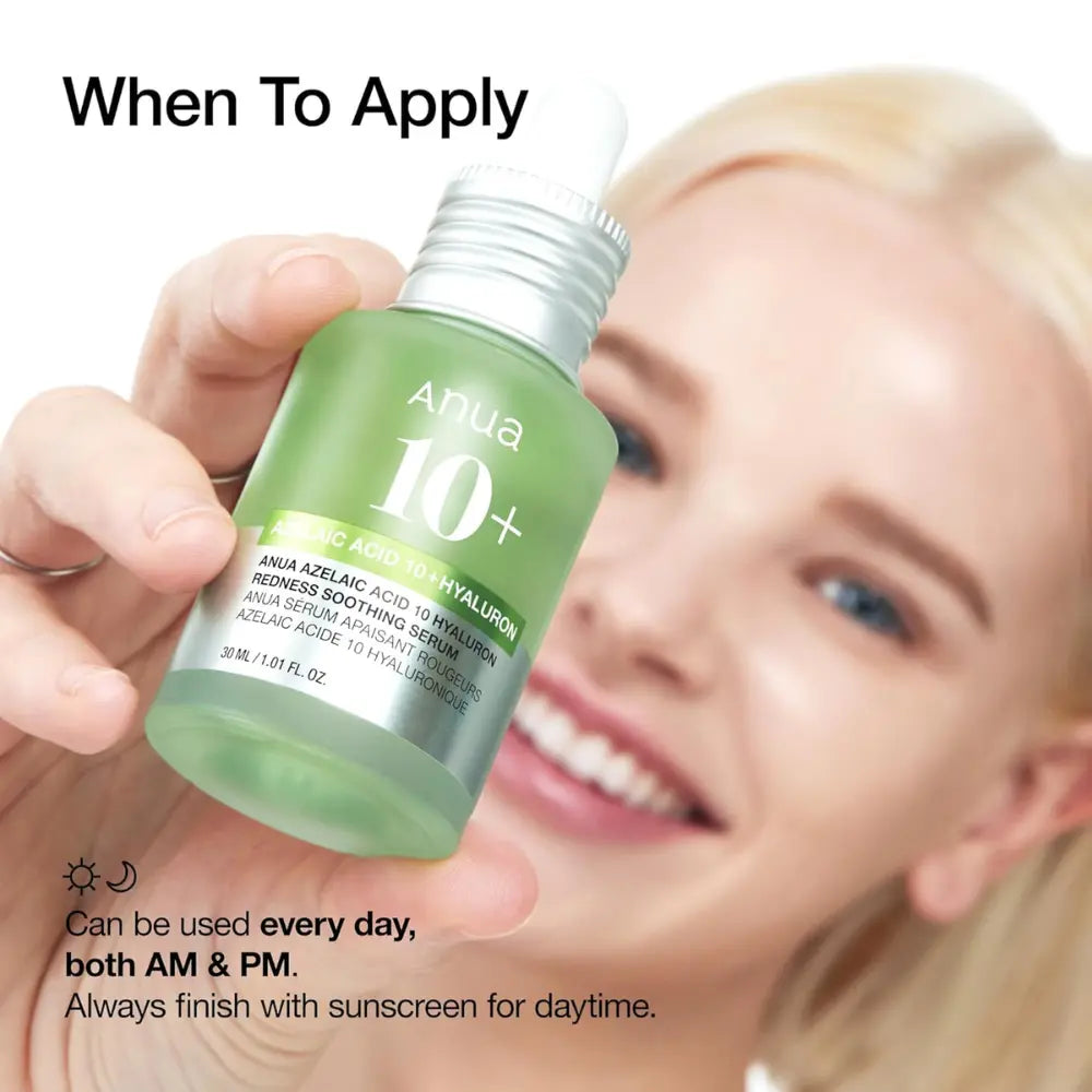Anua Azelaic Acid 10 Hyaluron Redness Soothing Serum 30ml | Sophie's Derma Anua Azelaic Acid 10 Hyaluron Redness Soothing Serum 30ml | Sophie's Derma