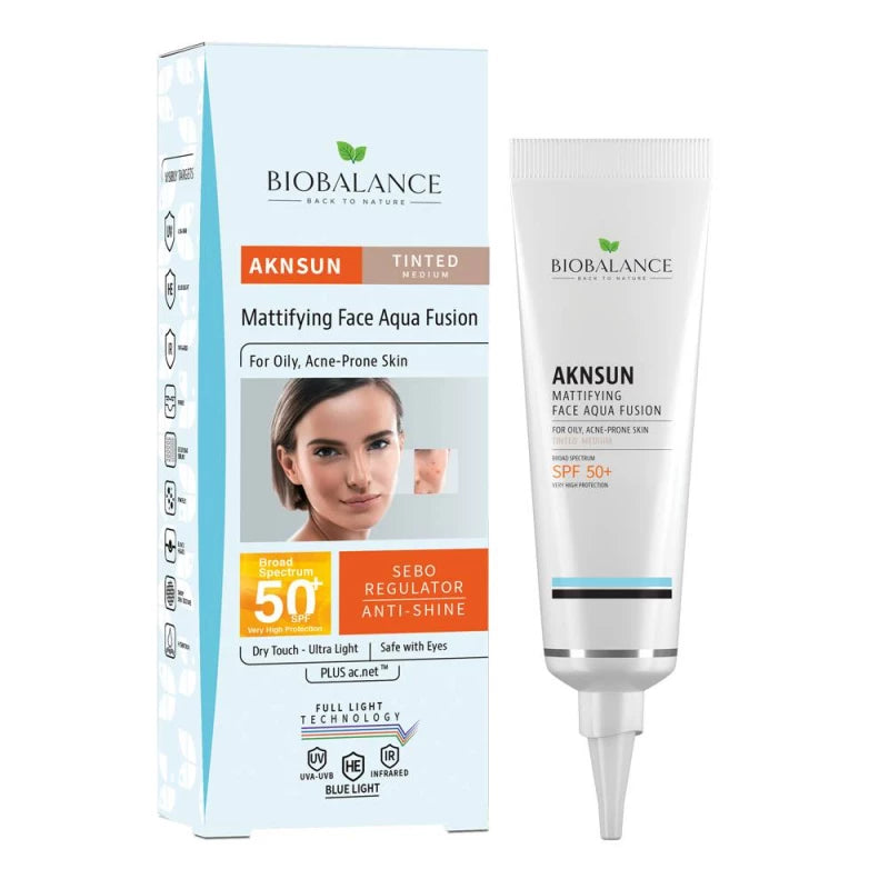بيو بالانس AKNSUN أكوا فيوجن مطفٍ للمعان للبشرة الدهنية والمعرضة لحب الشباب | Skin Care / Sun Care / Sun Protection بيو بالانس AKNSUN أكوا فيوجن مطفٍ للمعان للبشرة الدهنية والمعرضة لحب الشباب | Skin Care / Sun Care / Sun Protection