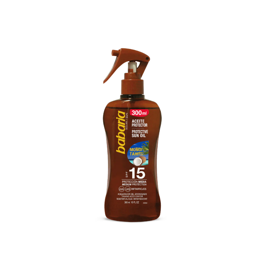 Babaria Monoi Tahiti Protective Sun Oil SPF15 300ml