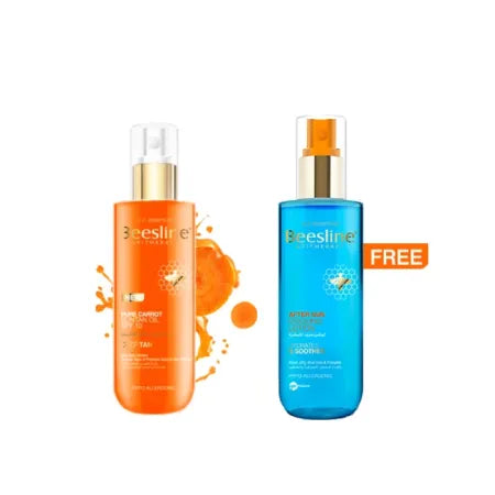 Beesline Pure Carrot Suntan Oil + After Sun Cooling Lotion Offer