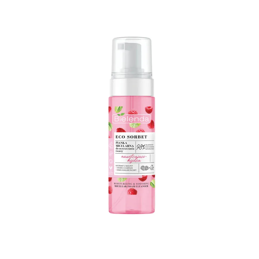 Bielenda ECO SORBET Raspberry Micellar Foam Moisturizing & Soothing Cleanser 50 ml