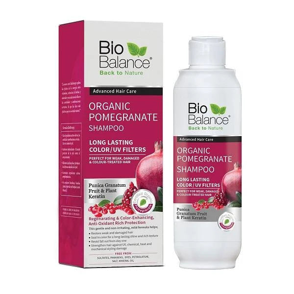 Bio Balance ORGANIC POMEGRANATE SHAMPOO PERFECT FOR WEAK, DAMAGED & COLOUR TREATED HAIR