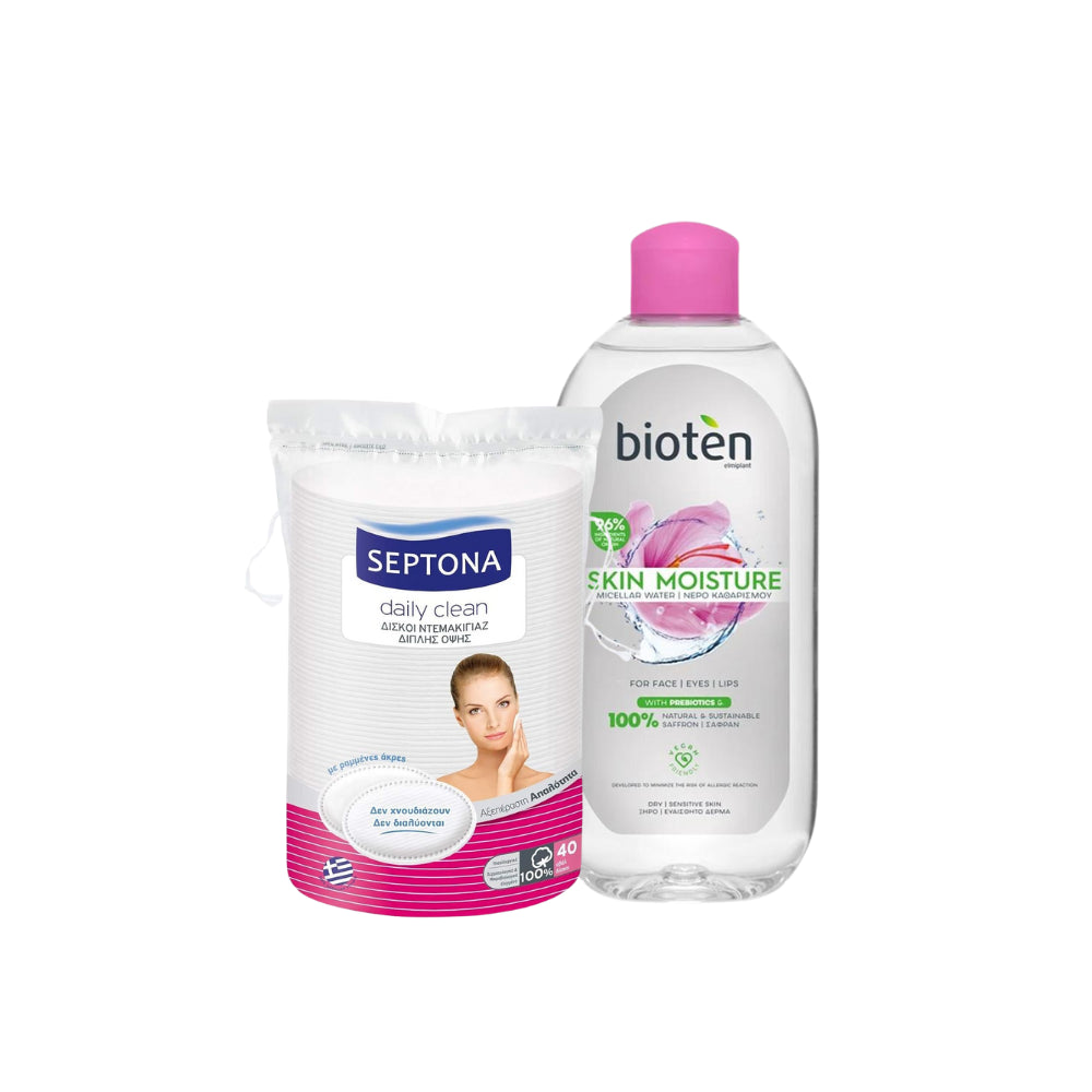 Bioten Skin Moisture Micellar Water + Oval Cotton Pads free