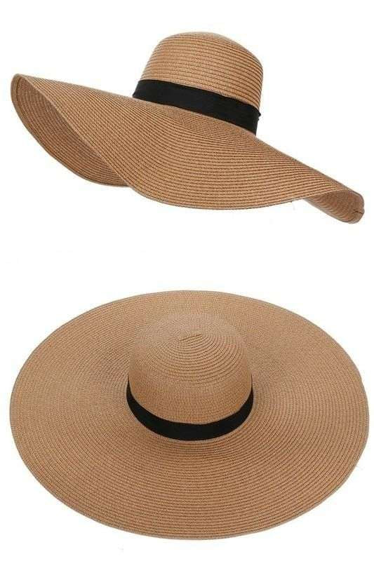Floppy Wide-Brim Bowknot Straw Sun Hat