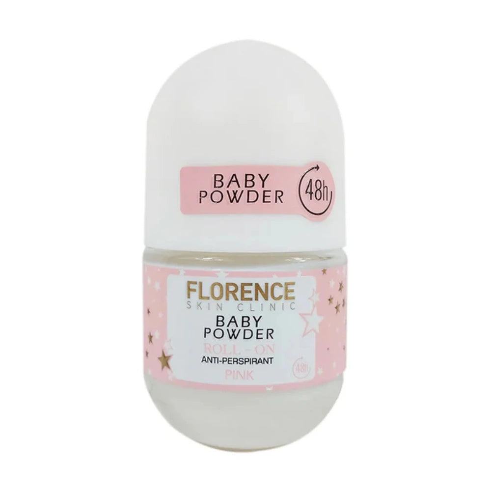 Florence Baby Powder Anti-Perspirant Pink Roll On 50ml