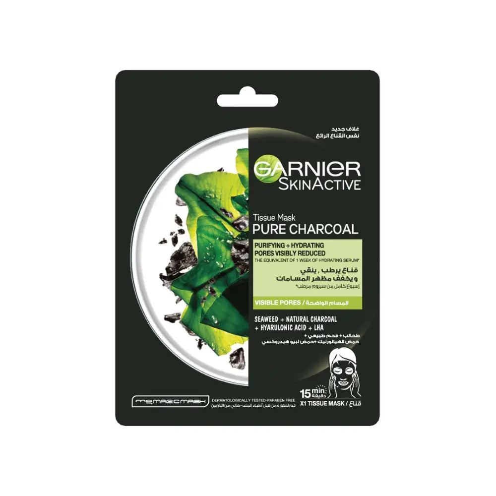 Garnier Pure Charcoal And Algae Hydrating Tissue Mask