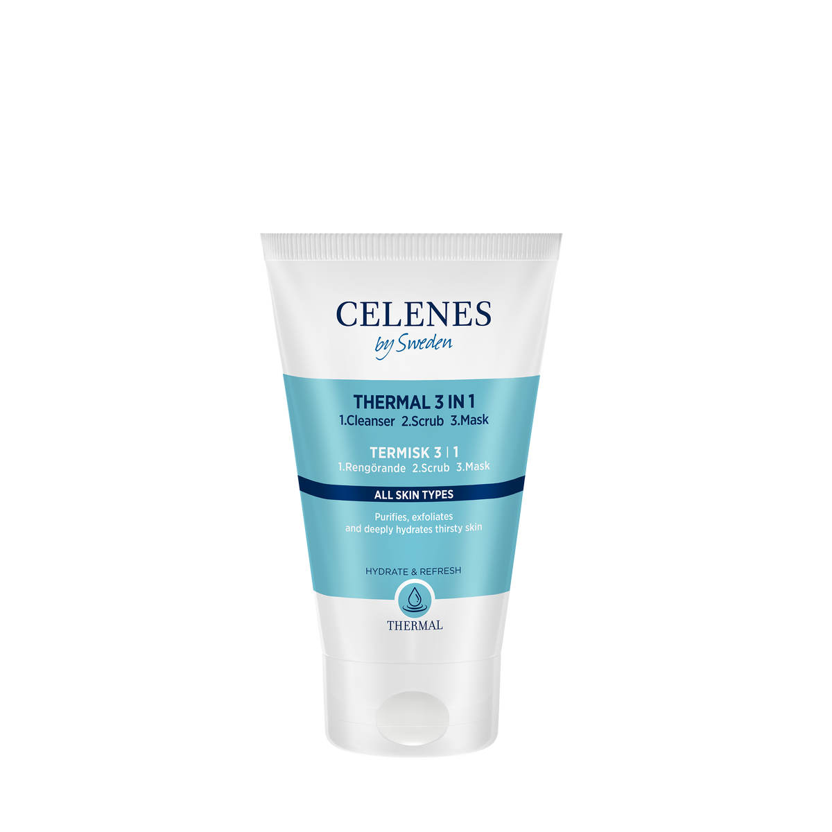 Celenes Thermal 3 In 1 Cleanser - Scrub - Mask 150Ml