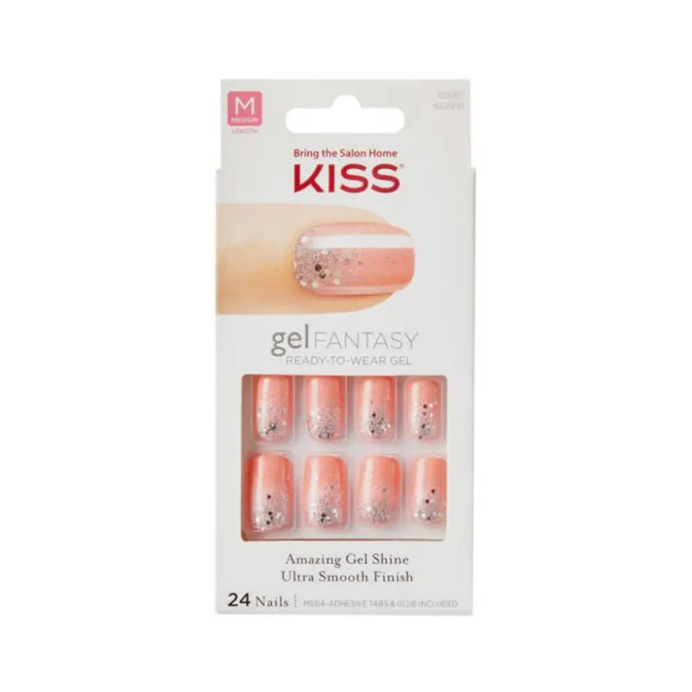 Kiss Gel Fantasy False Nails Pink Freshen Up