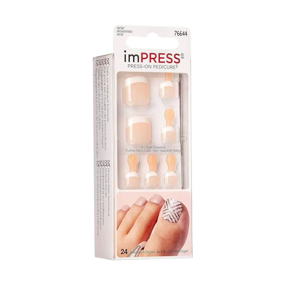 Kiss impress Press On Nails Pedicure High Tide
