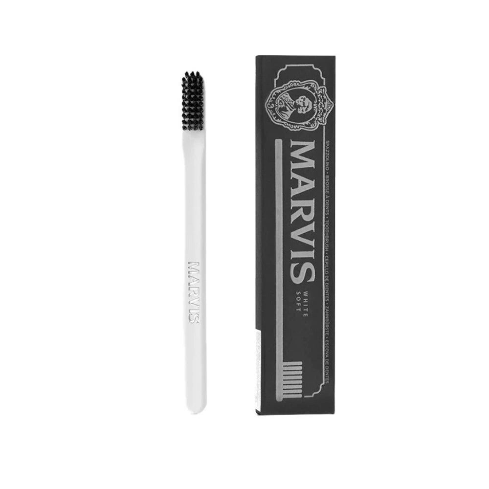 Marvis White Toothbrush with Medium Bristles