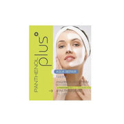 Panthenol Plus Aqua Repair Face Mask packaging with a woman wearing the mask on a white background
