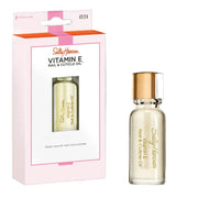 Sally Hansen Vitamin E nail and cuticle oil with packaging on a black background