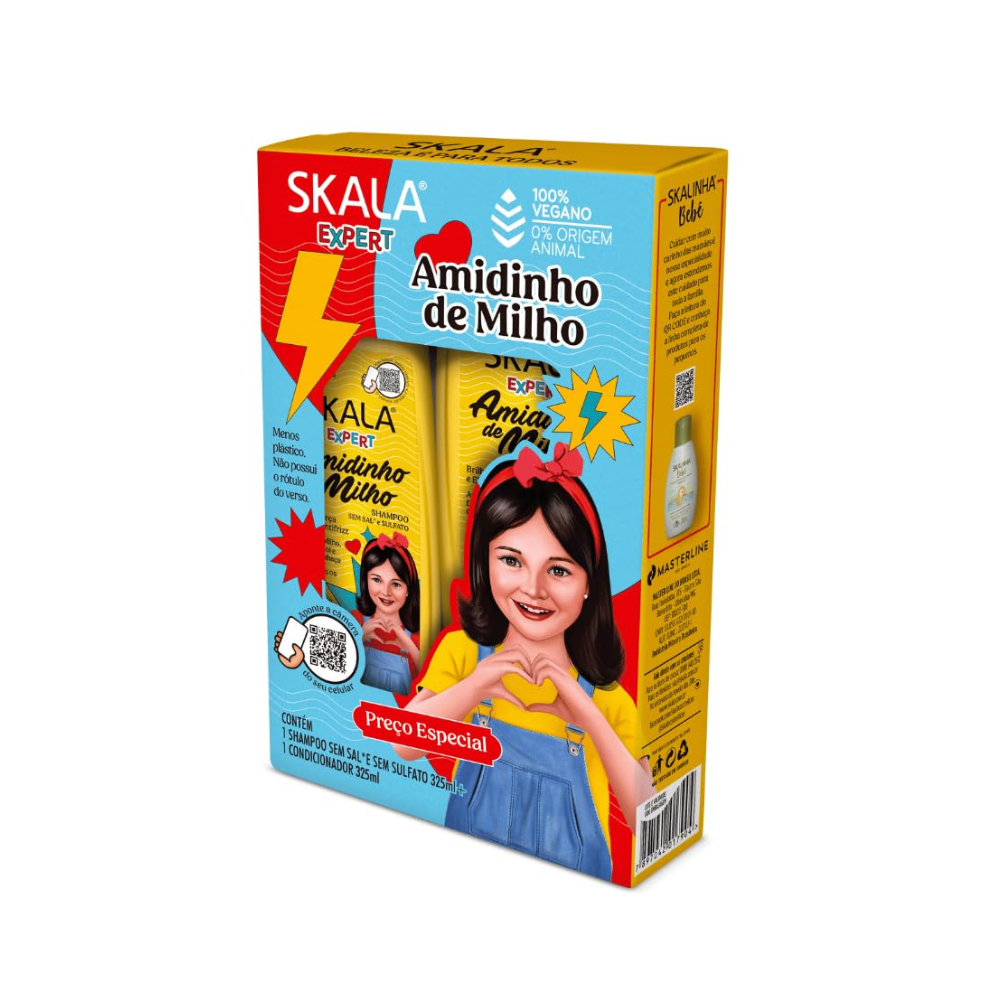 Skala Amidinho De Milho Kit Shampoo+ Conditioner 325ml