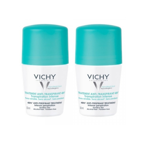 Vichy Anti-Perspirant Treatment Intense Transpiration 48H Roll-On – Offer 2 × 50 ml