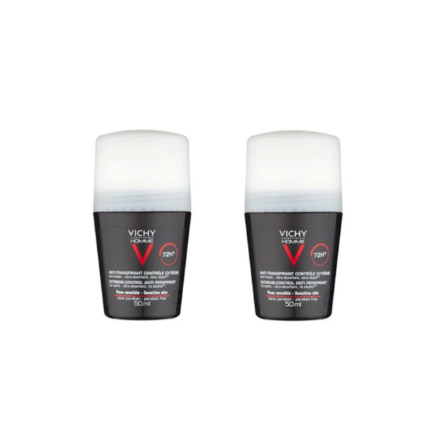 Vichy Homme Anti-Perspirant Extreme Control 72H Roll-On – Offer 2 × 50 ml