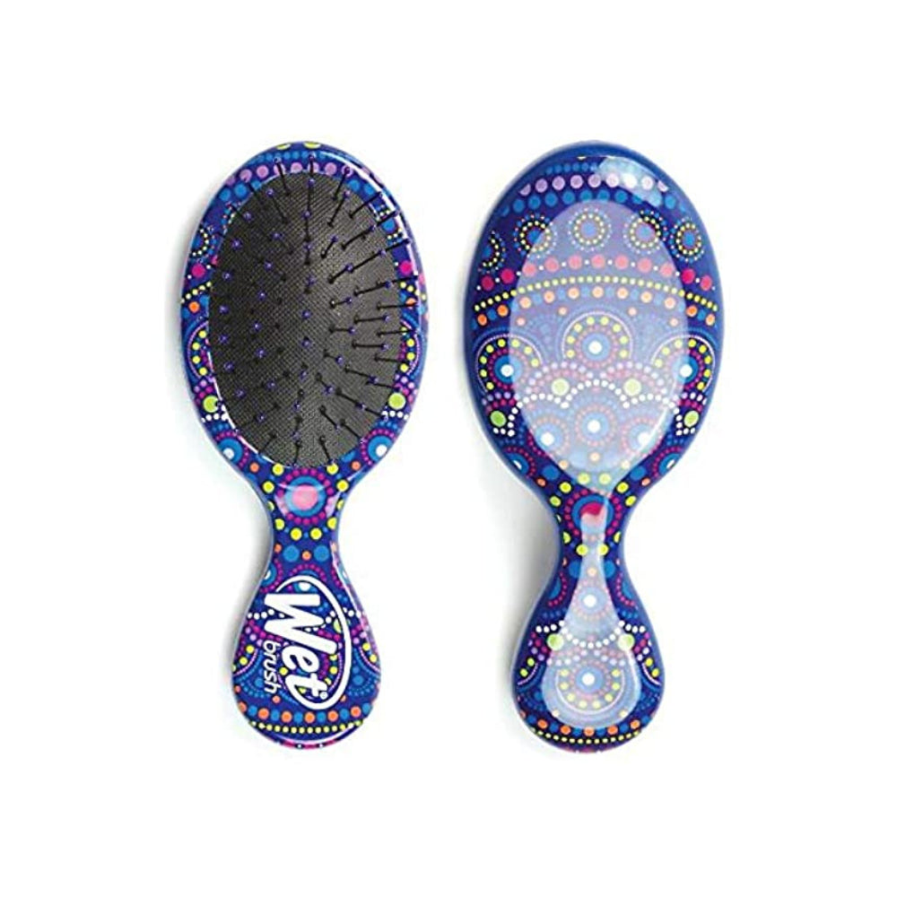 Wet Brush Mandala Blue Mini Detangler Hair Brush