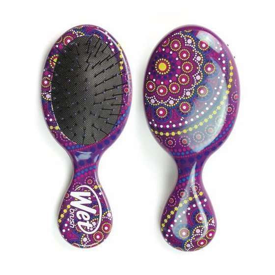 Wet Brush Mandala Purple Mini Detangler Hair Brush