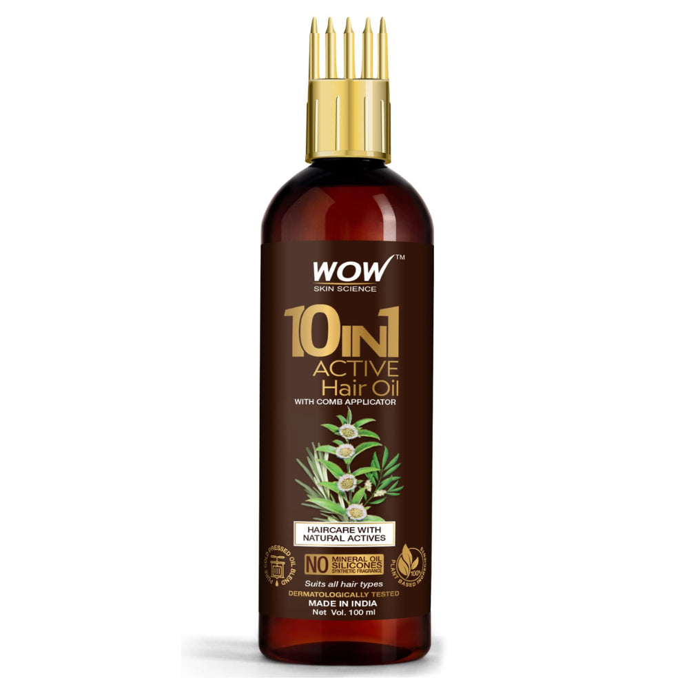 Wow Skin Science 10 in 1 Active Hair Oil With Comb 200 ml